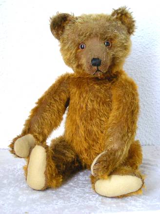 uralter großer Bing Teddy 50cm, 30er Jahre, nach der Restaurierung